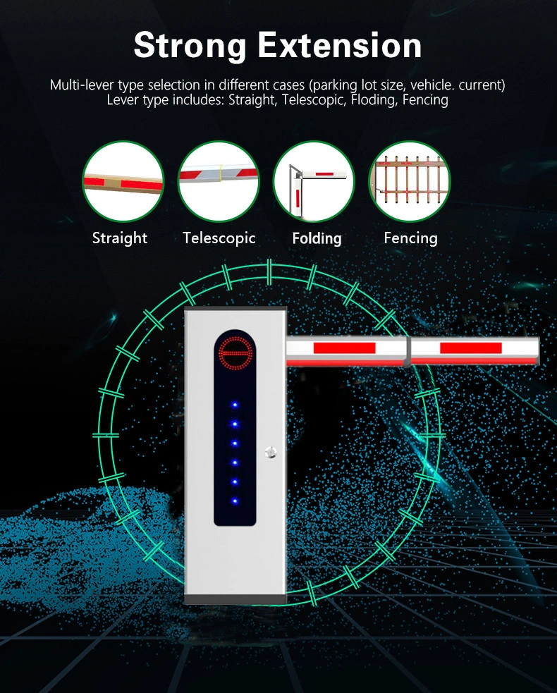 Electronic Security LED Boom Parking Aluminum Arm Barrier Gate for Drive Road Cheap Price with Remote Control